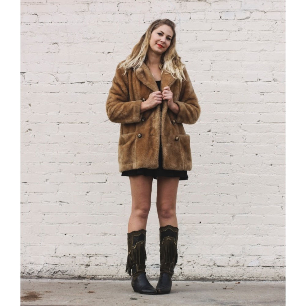 vintage leather fringe boots
